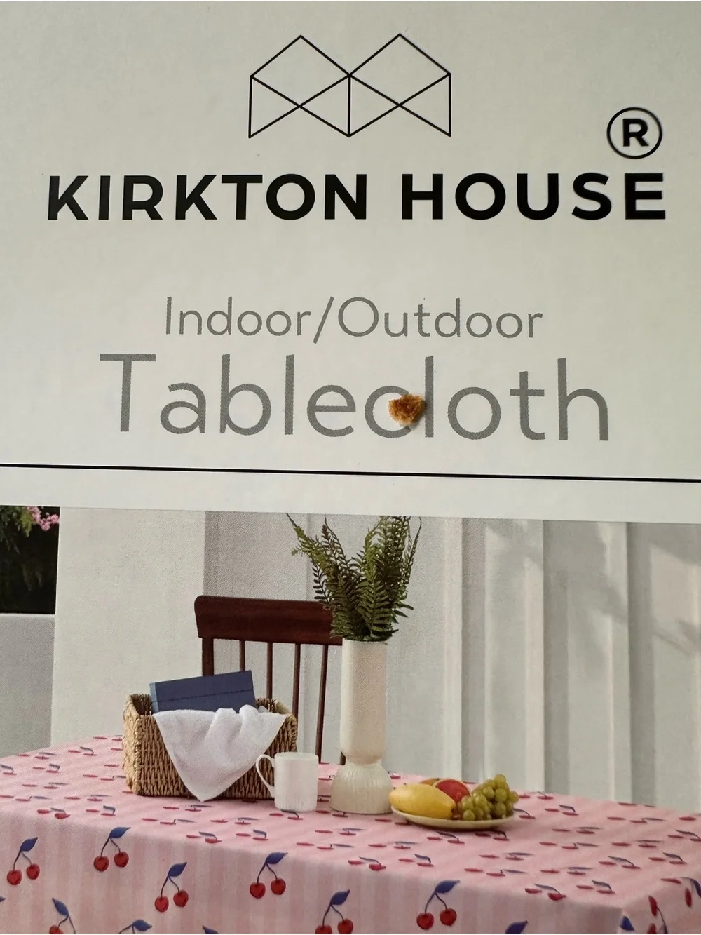 Pink Cherry Print Tablecloth - Charming Home Dining Linen